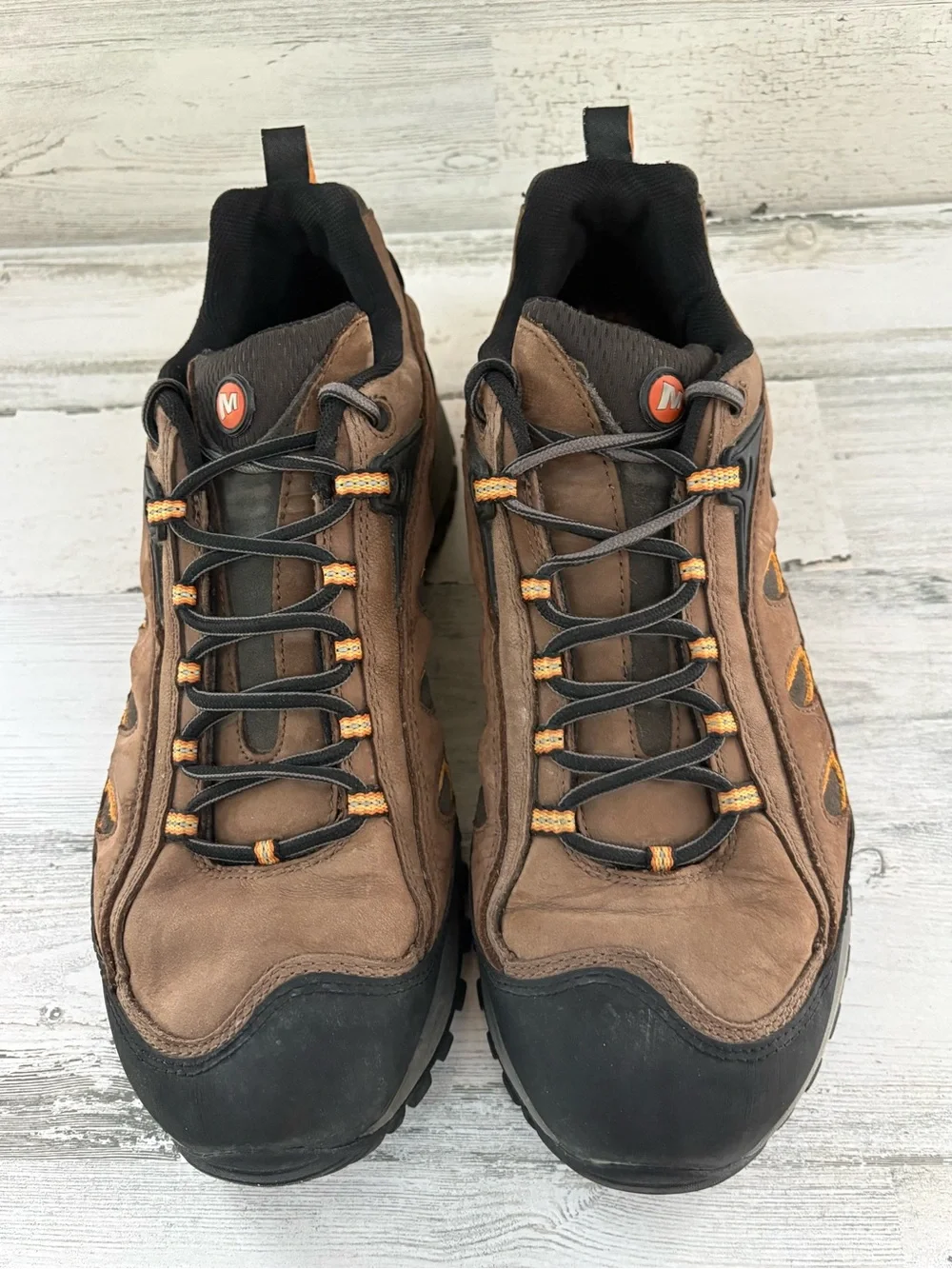 Merrell Men’s Size 12 Chameleon Lace Up Low Top Hiking Shoes In Brown